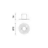 Nano recessed trimless ⌀3 | black