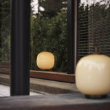 VL 45 Radiohus portable lamp | brass / glossy pale yellow glass