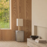 Nonna 49 table lamp | travertine and sand