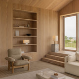 Nonna 49 table lamp | travertine and sand