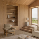 Nonna 49 table lamp | travertine and sand