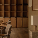 Nonna 49 table lamp | travertine and sand