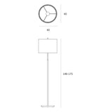Nebra floor adjustable | white