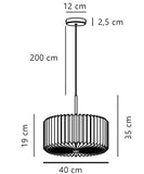 Vivienne pendant ⌀40 | black