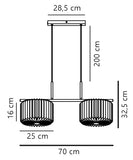 Vivienne dual pendant | black