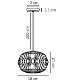 Aviana pendant 30 | glass opal white