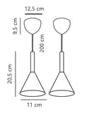 Kelvis 2 pendant | black