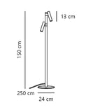 Makoto floor | satin chrome