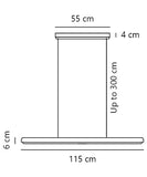 Akeno pendant | brass and brown wood