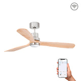 Lantau L ⌀132 with light | satin nickel and walnut