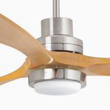 Lantau L ⌀132 with light | satin nickel and walnut