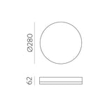 Madison round ceiling ø28 IP54 | white