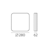 Madison round ceiling ø28 IP54 | white