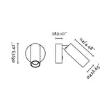 Stan slim wall switch ø4 | white