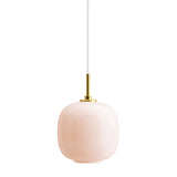 VL 45 Radiohus pendant ⌀17-37 | brass / glossy white opal glass