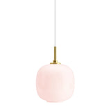 VL 45 Radiohus pendant ⌀17-37 | brass / glossy white opal glass