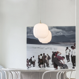 VL 45 Radiohus pendant ⌀17-37 | brass / glossy white opal glass