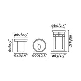 Dang asymmetric recessed outdoor | stainless steel