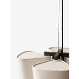 Bella SC115 chandelier | bronzed & soft canvas