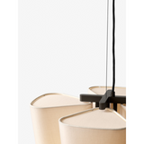 Bella SC115 chandelier | bronzed & soft canvas