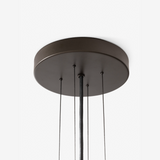 Bella SC115 chandelier | bronzed & soft canvas
