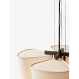 Bella SC114 chandelier | bronzed & soft canvas