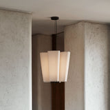 Bella SC115 chandelier | bronzed & soft canvas