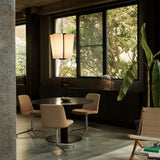Bella SC115 chandelier | bronzed & soft canvas