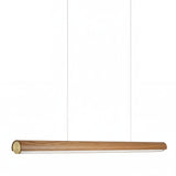 Akeno pendant | brass and brown wood