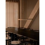 Akeno pendant | brass and brown wood