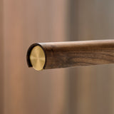 Akeno pendant | brass and brown wood