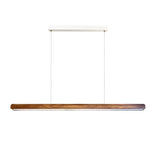 Akeno pendant | brass and brown wood