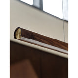 Akeno pendant | brass and brown wood