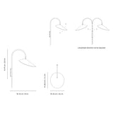 Arum swivel wall hardwired | stainless steel