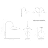 Arum swivel wall hardwired | stainless steel