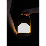 Carrie portable | ivory and leather