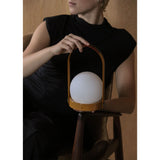Carrie portable | ivory and leather