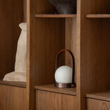 Carrie portable | ivory and leather