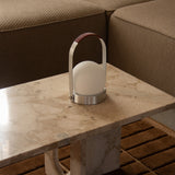 Carrie portable | ivory and leather