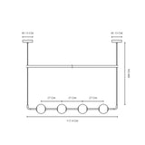 Audrey linear pendant | brass