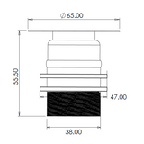 Bangui flush light | antique silver