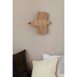 Bird wall lamp | oiled oak
