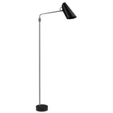 Birdy swing floor lamp | black / brass