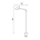 Birdy swing floor lamp | black / brass