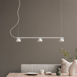 Blush rail 3 pendant lamp | warm beige