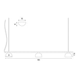 Blush rail 3 pendant lamp | warm beige