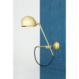 Bogota swing arm wall light | satin brass