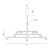 Tea chandelier 8 | matt black