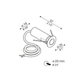 CNC 25 T recessed IP67 | white