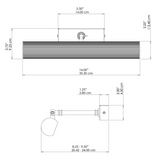 Cambridge 35 adjustable picture light | gloss black